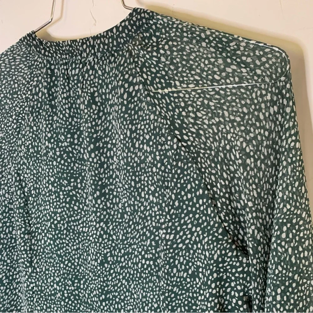 Joie Balloon Sleeve Dress in Green Arctic Animal Print​ - Picture 8 of 8
